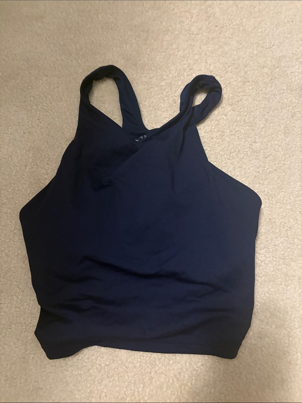 Athleta Navy High-Neck Sports Bralette